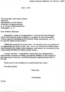 Request for Funding for Health Clinics in Choctaw Nation
