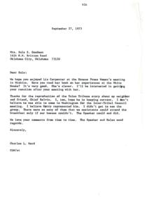 Legal Dispute Involving Choctaw Nation Chief and Tribal Attorney, 1973-05-22