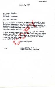 Resolution for Correspondence Section in Muskogee Area Office