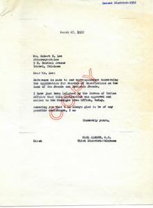 Title: Removal of Restrictions on Land Application - 1952