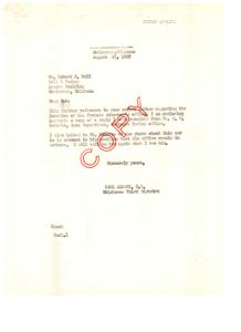 Correspondence Regarding the Relocation of the Probate Attorney&#39;s Office in Oklahoma, 1952, 1952-08-12