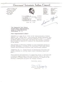 Letters From the Governors&#39; Interstate Indian Council Concerning Navajo Education Problems, 1952-05-06