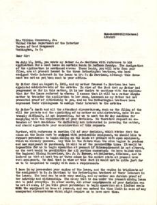 Request for Extension and Modification of Mining Lease Application: The Harrison Estate Case, 1951-07-11