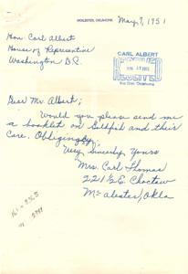 Request for Goldfish Care Booklet, 1951-06-11