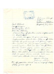 Inquiry about Le Flore County Geological Formations, 1951-08-24
