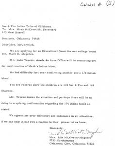 Educational Grant Application for Mark K. Megehee, 1974-01-01 - 1974-12-31