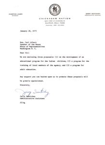 Proposals for Indian Education and Training Programs, 1975-01-28