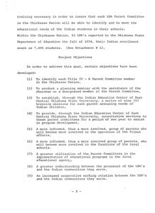 Enhancing Educational Outcomes for Indian Students in the Chickasaw Nation: A Training Program for LEA Parent Committees, 1975-01-01 - 1975-12-31