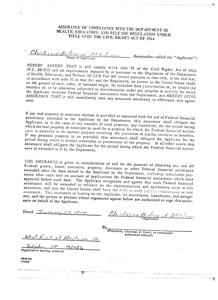 Title VI Compliance Assurance Agreement for Chickasaw Nation of Oklahoma under the Civil Rights Act of 1964, 1975-01-27