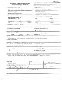 Federal Assistance Application for Comprehensive Educational Enrichment Program for Indian Children by Chickasaw Nation of Oklahoma, 1975-01-27