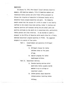 Planning and Implementation of Tribally Operated Educational Program in Chickasaw Country, 1975, 1975-01-16