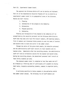 Establishing an Experimental Summer School: A Comprehensive Education Program by the Chickasaw Nation, 1975-01-01 - 1976-12-31