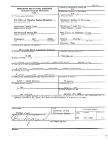 Chickasaw Nation of Oklahoma&#39;s Application for Federal Assistance for Adult Education Program, 1975-01-27