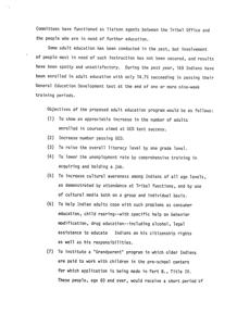 Improving Adult Education Programs for Tribal Communities: A Proposed Plan, 1975-01-01 - 1976-12-31