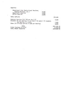 Proposed Budget for Educational Program, 1975-01-01 - 1976-12-31