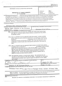 Department of Health, Education, and Welfare Form for Protection of Human Subjects in Research Activities, 1975-01-27