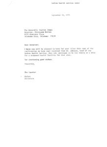 Confirmation of Ada as Site for Indian Health Service Facility, 1974-09-16