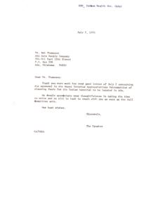 Gratitude for Approval: Letter to Ada Auto Supply Company, 1975-07-07