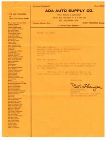 Complete Machine Shop Services and Quality Automotive Parts at ADA AUTO SUPPLY CO., 1975-01-01 - 1975-12-31