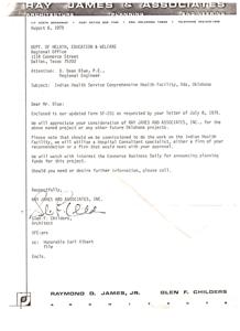 Proposal for Indian Health Service Comprehensive Health Facility in Ada, Oklahoma, 1975-07-08