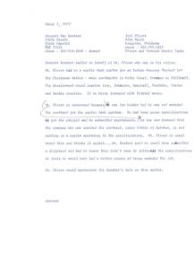 Concerns of Unfair Bidding Practices in Septic Tank Contract Award, 1975-03-07