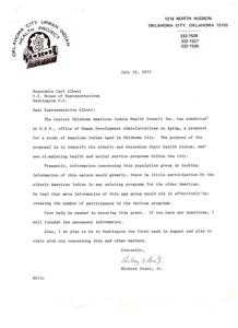 Proposal for Study on American Indian Aged in Oklahoma City, 1975-07-22