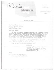 Land Donation for Indian Health Center in Wewoka, 1974-11-08
