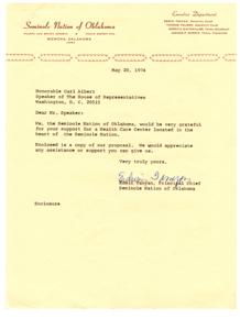 Proposal for Health Care Center in the Seminole Nation of Oklahoma, 1974-05-20