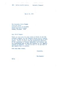 Assistance for Seminole Nation Health Program Proposal, 1974-03-28