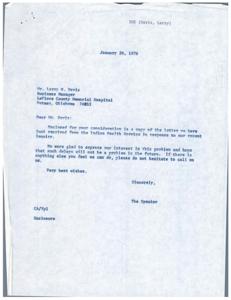Concerns Regarding Approved Billing Forms from Talihina Indian Hospital, 1975-06-26