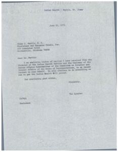 Improving Indian Health Care: Correspondence with Dr. Jimmy Martin and Government Officials, 1976-02-23