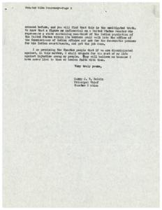 Chief Belvin&#39;s Promise to the Choctaw Nation and Appeal to Senator Monroney for Democratic Process, 1951-01-01 - 1952-12-31