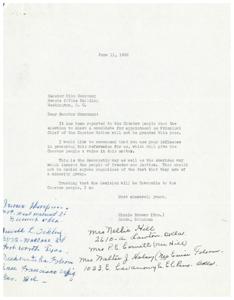 Petition for Democratic Election of Choctaw Nation&#39;s Principal Chief, 1952-06-11