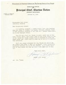 Principal Chief&#39;s Plea for Assistance to Needy Indigenous Woman, 1952-10-20