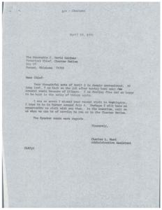 Correspondence with Choctaw Nation Chief David Gardner, 1976-03-23
