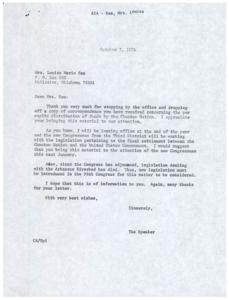 Concerning Per Capita Distribution of Funds by the Choctaw Nation, 1976-10-07