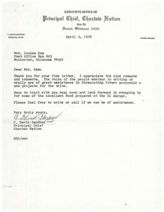 Formation of Choctaw Tribal Advisory Council, 1976-03-01