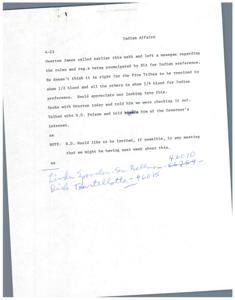 Concerns over Indian Preference Blood Quantum Requirements, 1976-01-01 - 1976-12-31