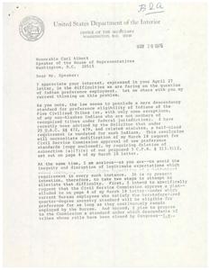 Proposed Solutions for Indian Preference Employment Discrepancies, 1976-01-01 - 1976-12-31