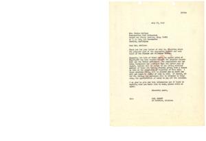Proposed Sale of Choctaw and Chickasaw Tribal Lands: Update and Information, 1947-07-17