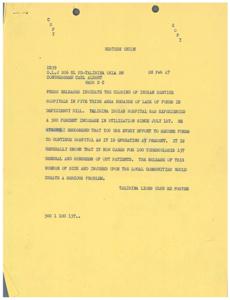 Emergency Funding Needed for Talihina Indian Hospital, 1947-01-01 - 1947-12-31