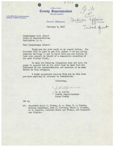 Influence and Support for Choctaw Chief Selection, 1947-02-08