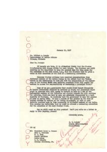 Concerns about the Choctaw Chieftainship Succession Process, 1947-01-23
