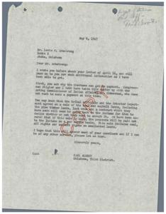 Choctaw Payment Inquiry, 1947-04-16