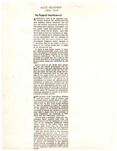 Federal Interference in Education: A Warning from Oklahoma, 1948-01-01 - 1948-12-31