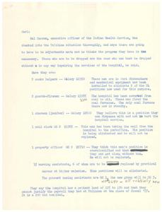 Necessary Adjustments: Evaluating Staffing Changes at Talihina Hospital, 1957-01-01 - 1957-12-31