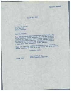 Concerns Regarding Mr. Garland&#39;s Employment at Talihina Indian Hospital, 1957-08-16