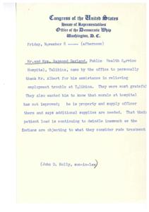 Gratitude and Concern: A Visit to the Office of the Democratic Whip, 1957-01-01 - 1957-12-31