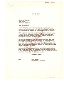 Legal Rights of Tribal Allotments in Oklahoma, 1947-06-07