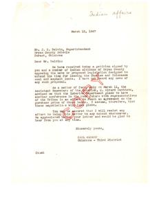 Opposition to Extension of Leasing Choctaw and Chickasaw Lands, 1947-03-13